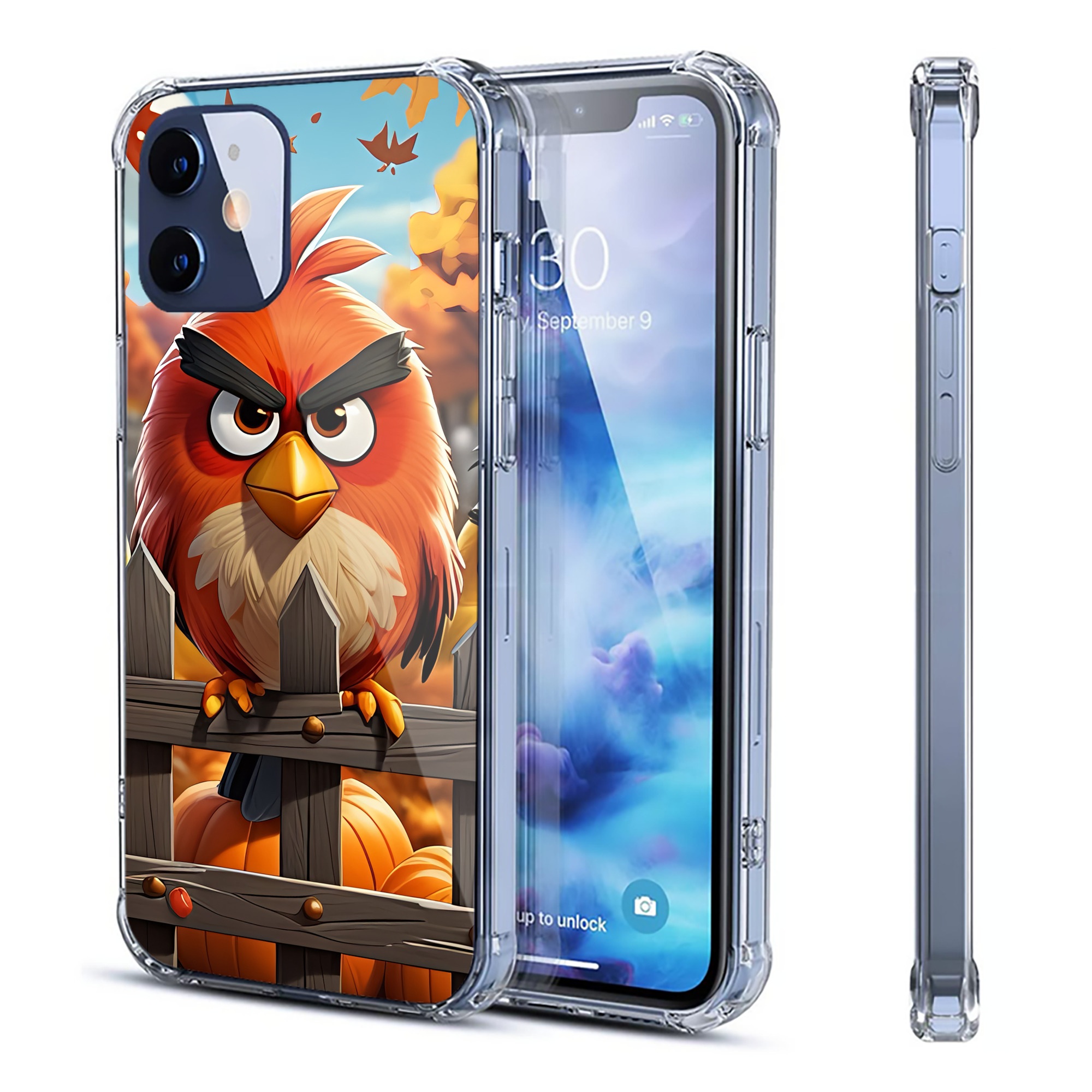 （画像用） Angry Birds アングリーバード 【iPhone 12シリーズ対応】透明スマホケース（クリアソフトケース）